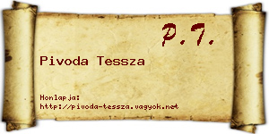 Pivoda Tessza névjegykártya
